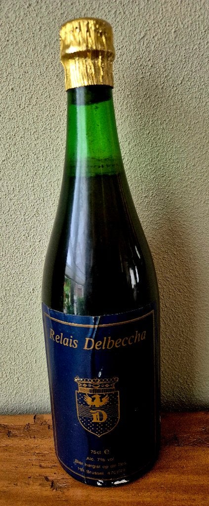 bière Relais Delbeccha (7% Bruxelles, Belgique) collectée, Enlèvement ou Envoi, Comme neuf, Bouteille(s)