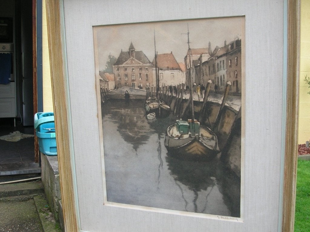 GESIGNEERD ROGER HEBBELINCK -PL-GENUMMERDE-V-PHOTOD, Antiek en Kunst, Kunst | Litho's en Zeefdrukken, Genummerd, Ophalen of Verzenden