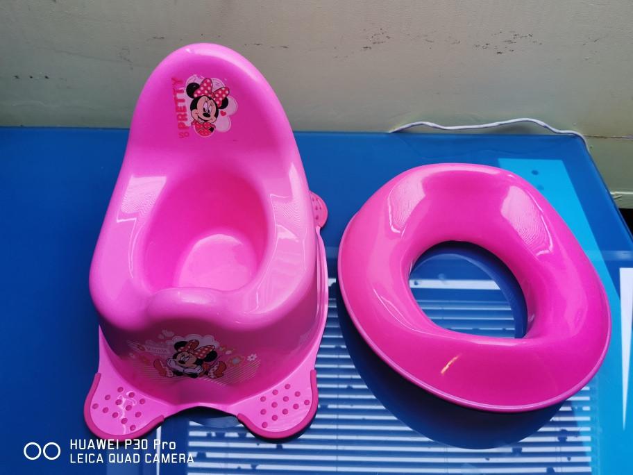 roze Minnie Mouse plaspotje + WC brilverkleiner, Enlèvement, Comme neuf, Autres types, Autres marques
