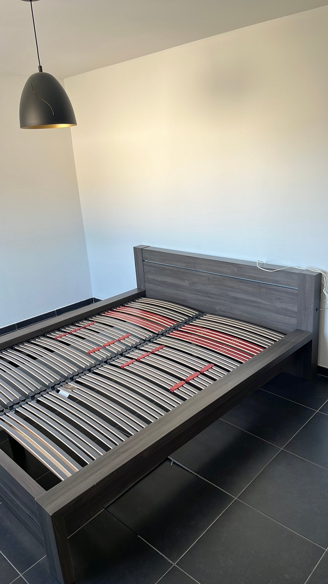 Bedframe met lattenbodems, Ophalen, Gebruikt, Tweepersoons, 180 cm