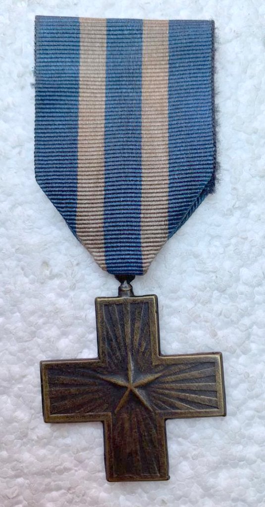 Medaille, Italie WOII War Merite Cross, Republic Italia 1944, Enlèvement ou Envoi, Armée de terre, Ruban, Médaille ou Ailes