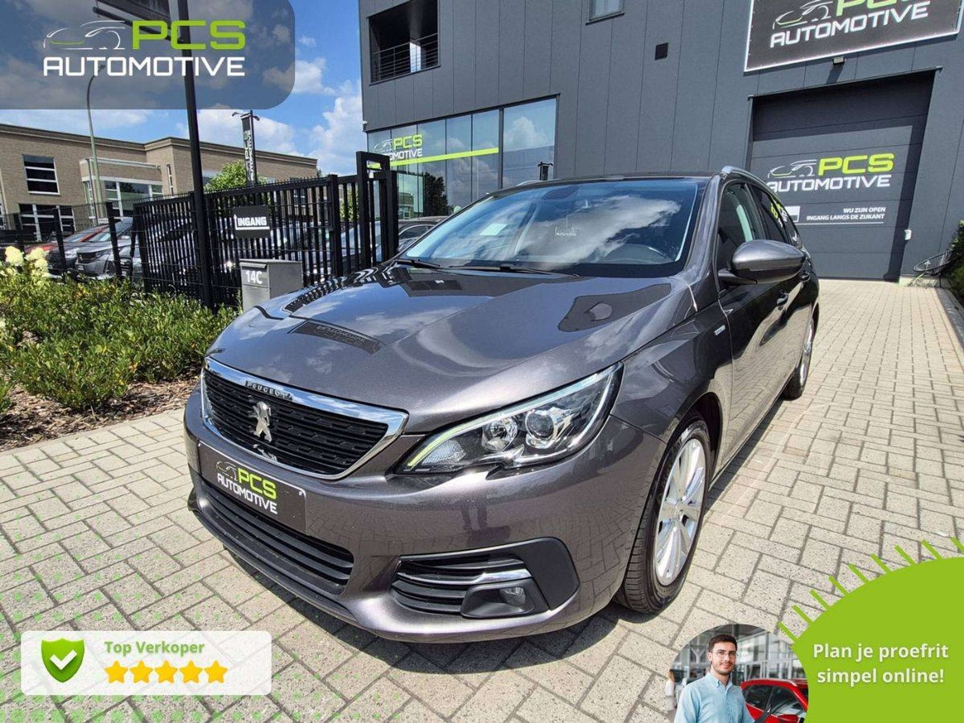 Peugeot 308 SW 1.2 Benzine Style / Euro 6d / 12 mnd waarborg, Autos, Argent ou Gris, Achat, Euro 6, Entreprise