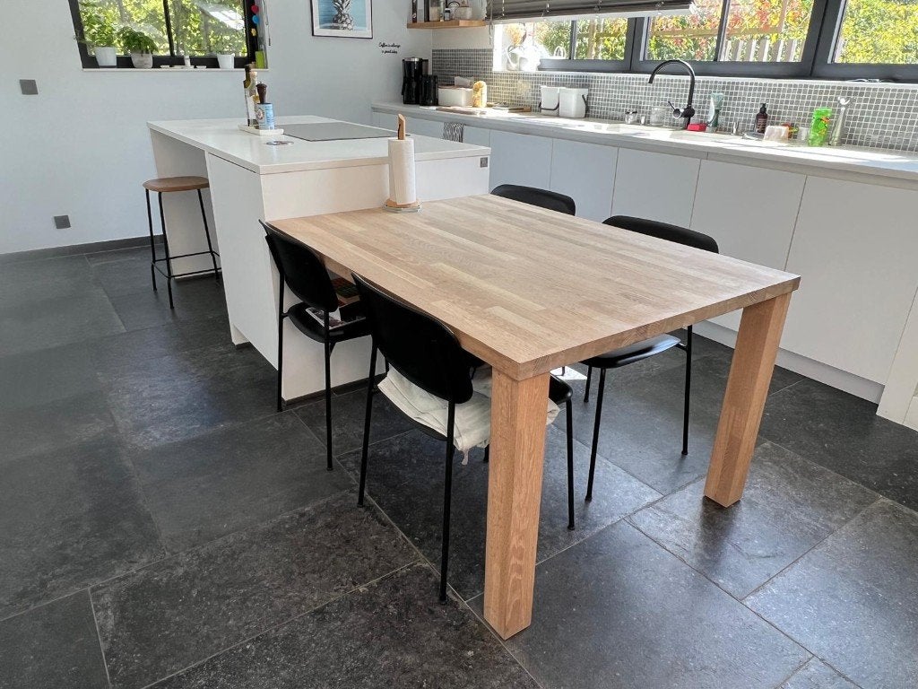 Keukeneiland met composiet werkblad - te demonteren 20/09, Ophalen, Gebruikt, 75 cm of meer, Wit