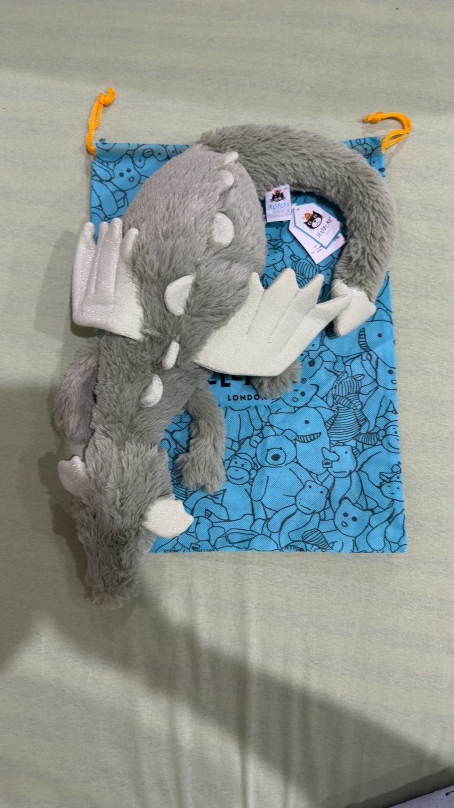 green dragon jellycat, Neuf, Jellycat, Overige karakters, Moyen (20 à 80 cm)