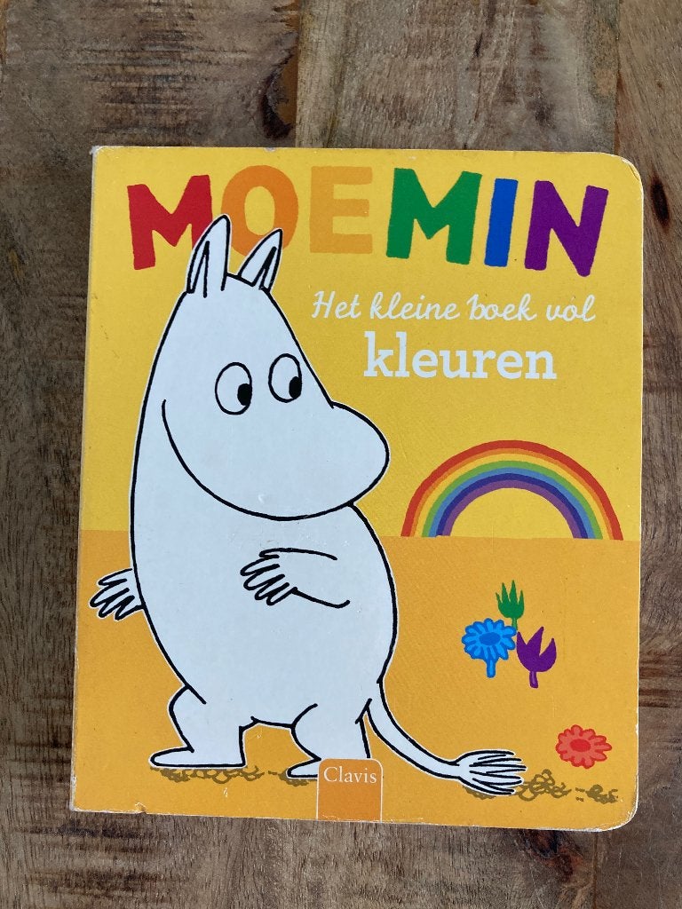 Kartonnen boek - Moemin: Het kleine boek vol kleuren, Livres, Livres pour enfants | 4 ans et plus, Enlèvement ou Envoi, Utilisé