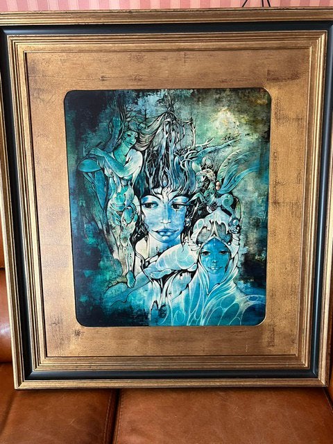 Origineel schilderij Jin Stragier 1977 - Surrealisme, Enlèvement
