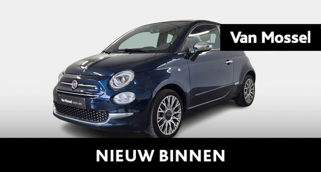Fiat 500c Dolcevita, Auto's, Fiat, 4 zetels, Gebruikt, Beige, Blauw