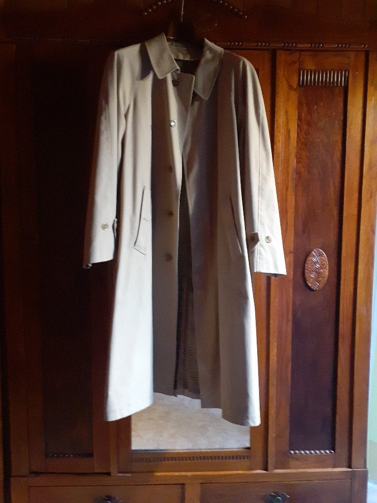 lange regenjas, Kleding | Heren, Ophalen, Zo goed als nieuw, Maat 52/54 (L), Grijs