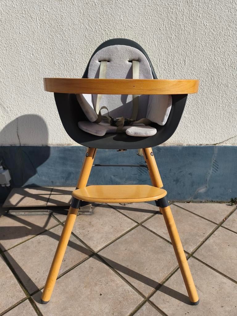 Chaise bébé Childhome en bois gris foncé