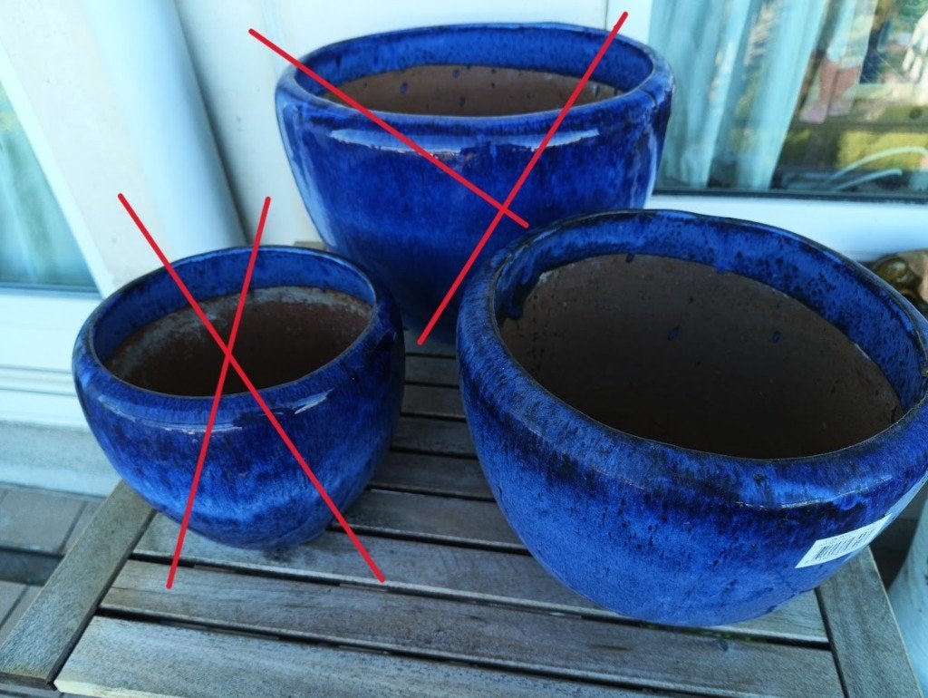 Moyen pot en grès vernissé, 25 à 40 cm, Comme neuf, Enlèvement, Moins de 40 cm