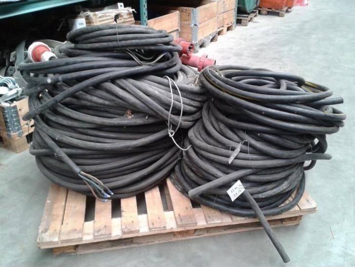 0043. Verlengsnoer / kabel rubber en neopreen / div. lengtes, Bricolage & Construction, Électricité & Câbles, Utilisé, Câble ou Fil électrique