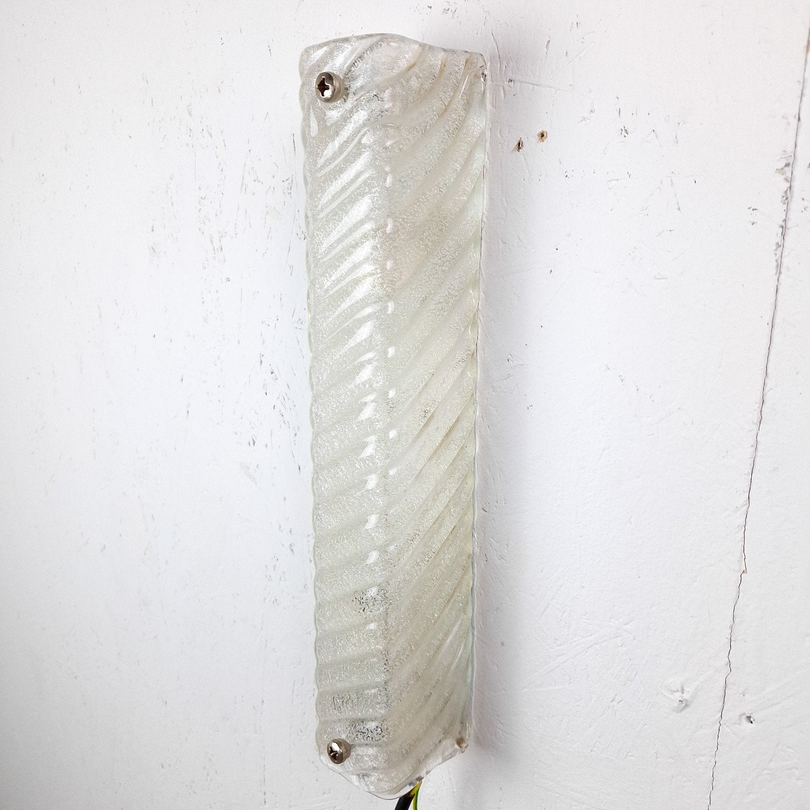 Vintage wandlamp ijsglas mid century modern design, Ophalen of Verzenden