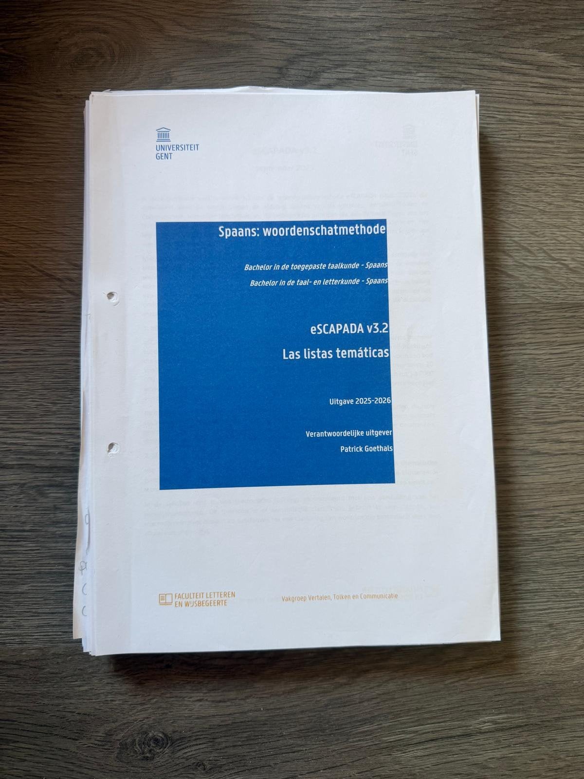 Escapada - las listas temáticas, Boeken, Ophalen, Zo goed als nieuw, Hoger Onderwijs, Goethals