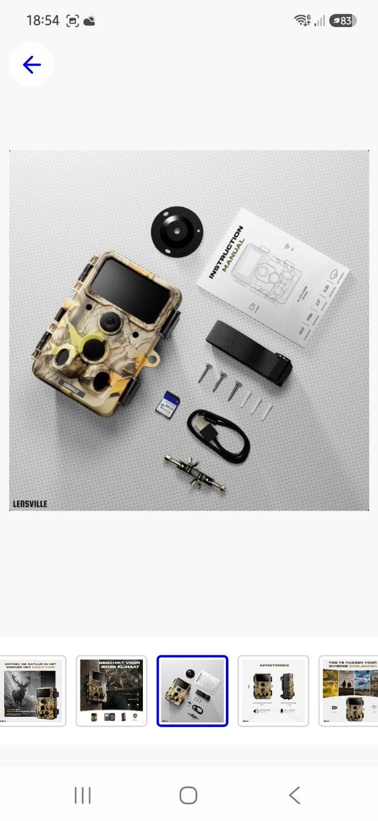 wildlifecamera met wifi, Ophalen of Verzenden, Zo goed als nieuw