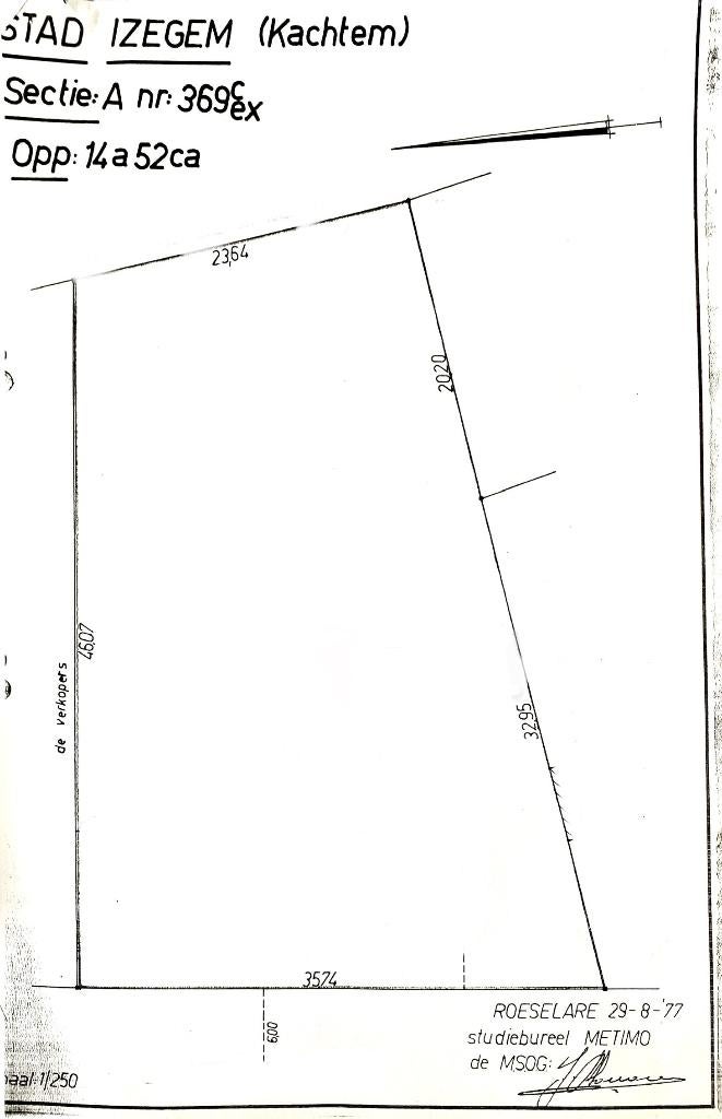Bouwgrond (1452 m²) met paardenstal te Kachtem, Immo, Izegem, 1000 tot 1500 m²