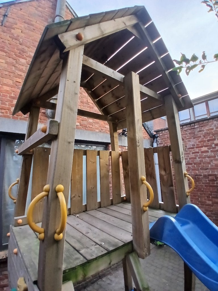 Speeltoren met schuifaf, Kinderen en Baby's, Speelgoed | Buiten | Speeltoestellen, Ophalen, Gebruikt, Glijbaan