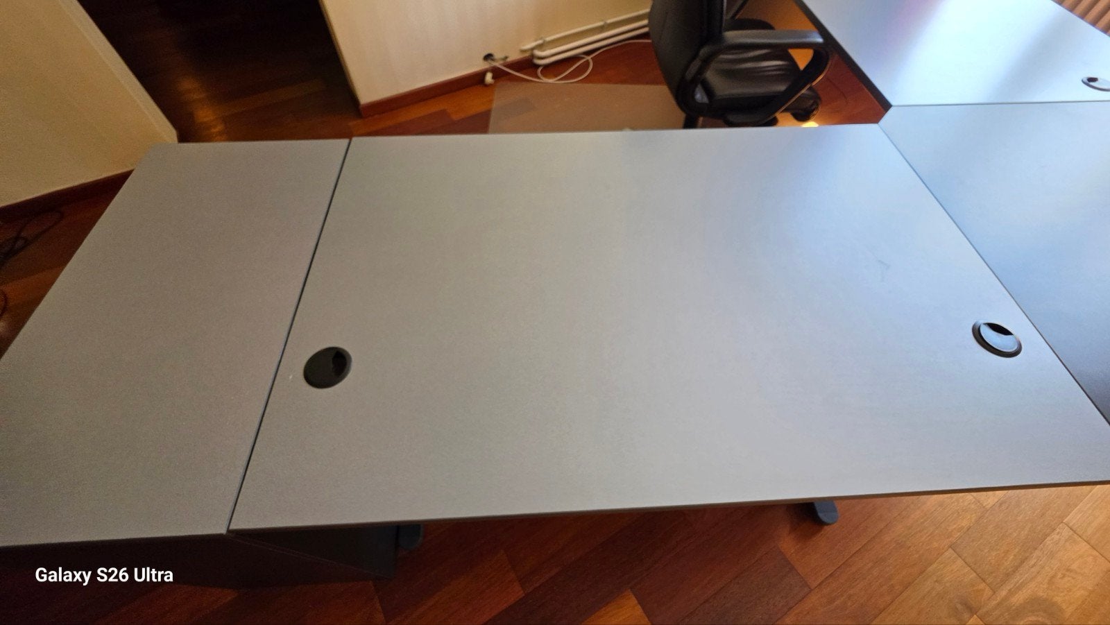 Bureau 3 delen en 2 ladenblokken grijs, Ophalen, Grijs
