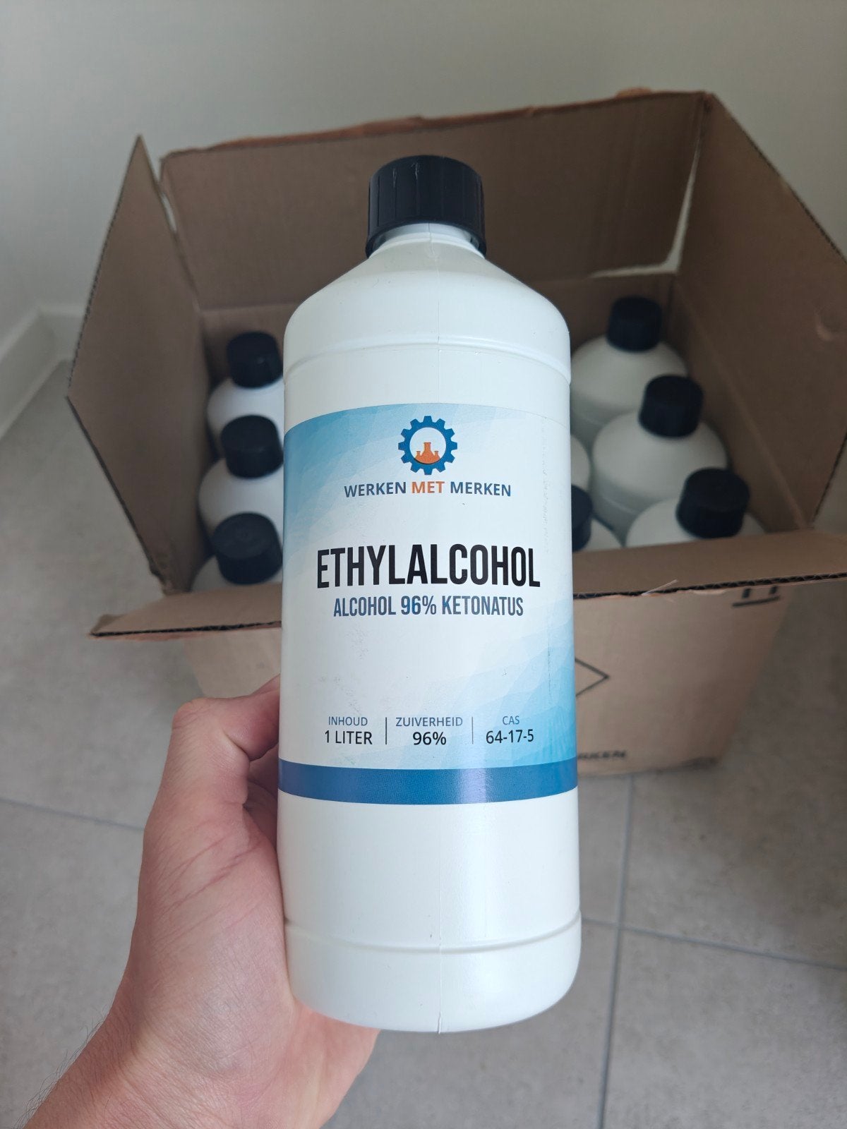 12 x 1L Ethylalcohol 96% met Ketonatus, Ophalen