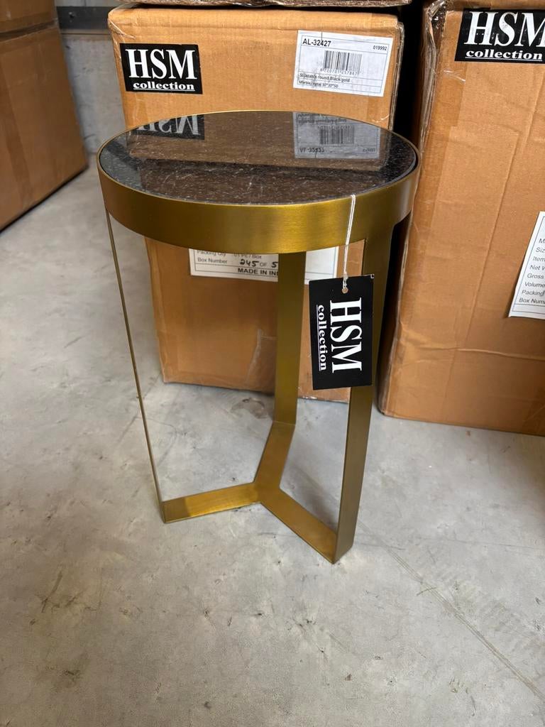 Nieuwe bijzettafel HSM collectie, Maison & Meubles, Tables | Tables d'appoint, Neuf, Rond, 45 à 60 cm, Moins de 55 cm, Métal ou Aluminium