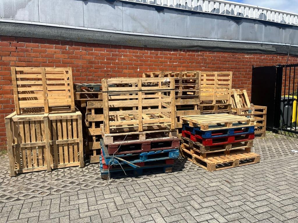 Palletten, EUR pallet, wegwerppallet, boxen, Ophalen, Pallet