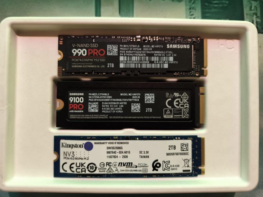 SSD M2 1 TB - 2 TB - 9100 PRO - 990 PRO - NV3, Computers en Software, Harde schijven, Ophalen, SSD