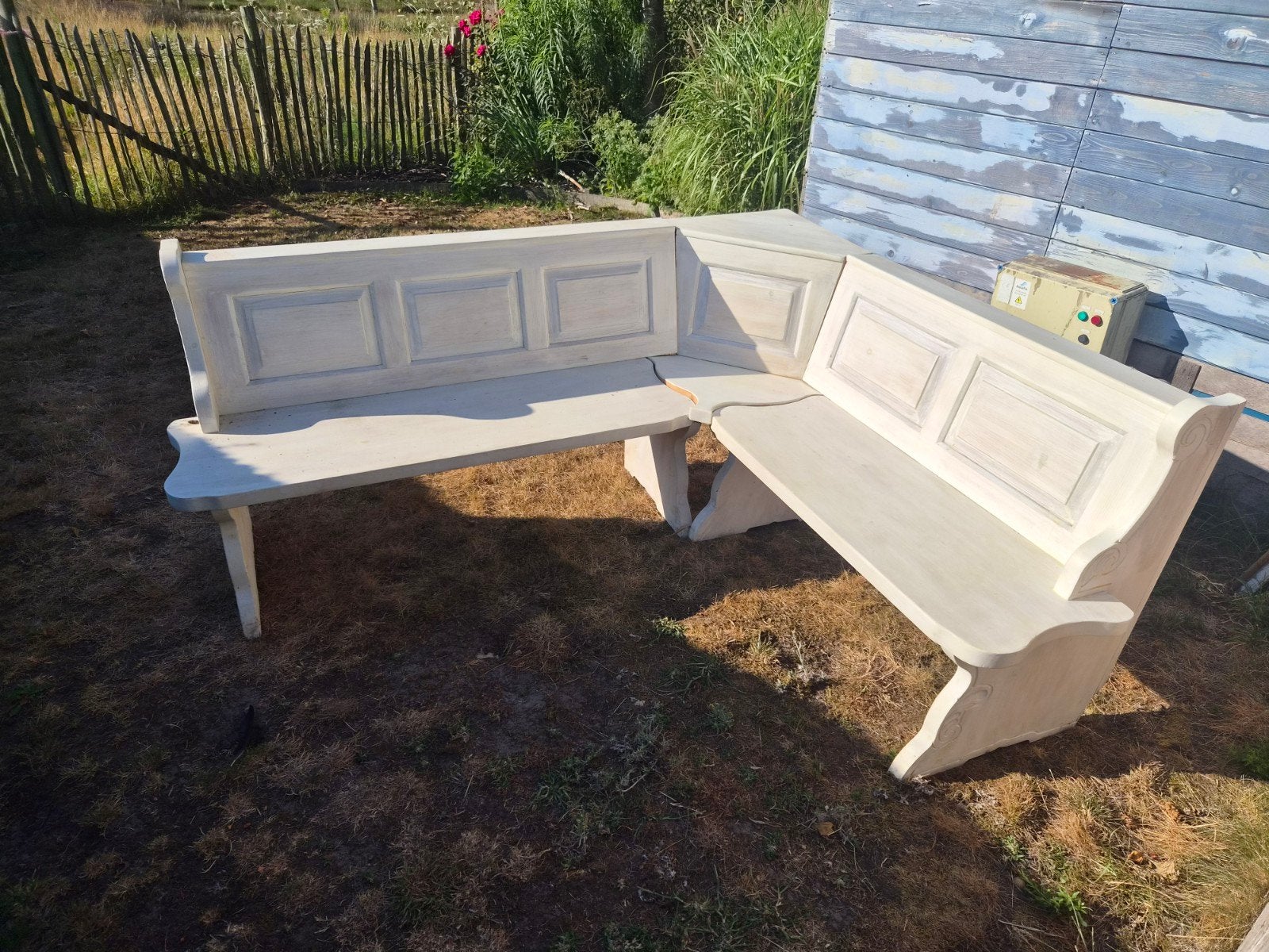 landelijke hoek bank met bijhorende tafel, Antiek en Kunst, Ophalen