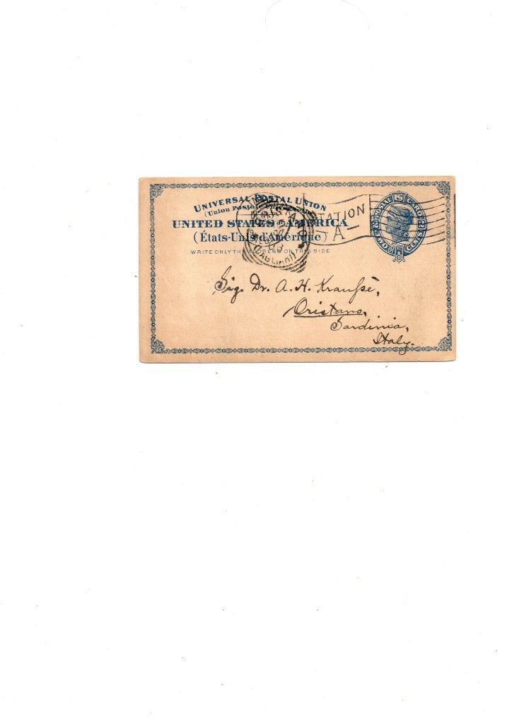 CARTE POSTALE ANCIENNE 1907 AMÉRIQUE, Envoi, Avant 1920, Affranchie, Hors Europe