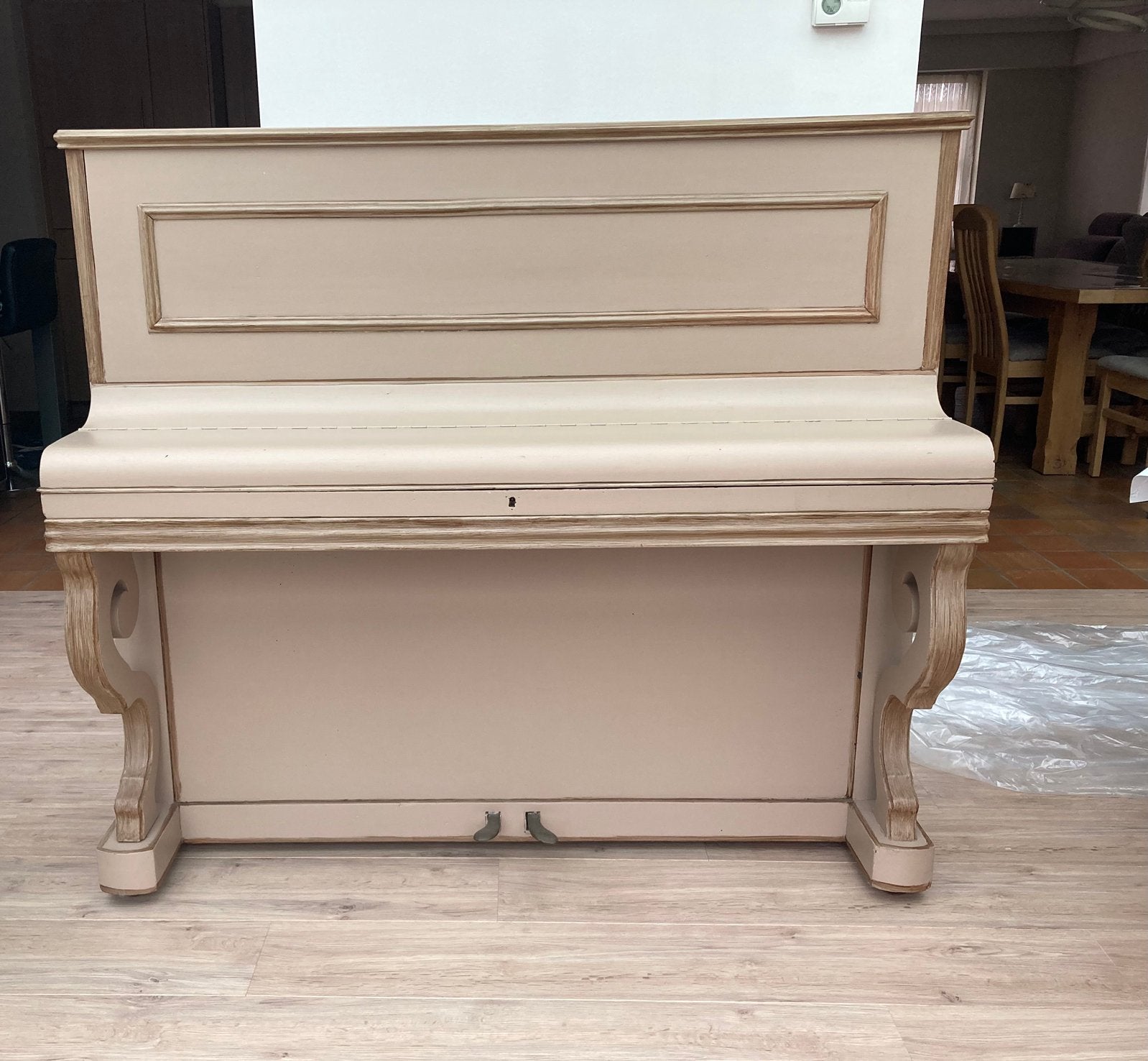 Oude piano, Muziek en Instrumenten, Piano's, Ophalen, Gebruikt, Bruin, Piano