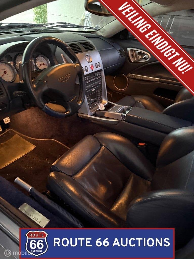 Aston Martin Vanquish | 2004 | Route 66 Auctions, Auto's, Gebruikt, Zwart, Bedrijf, Handgeschakeld