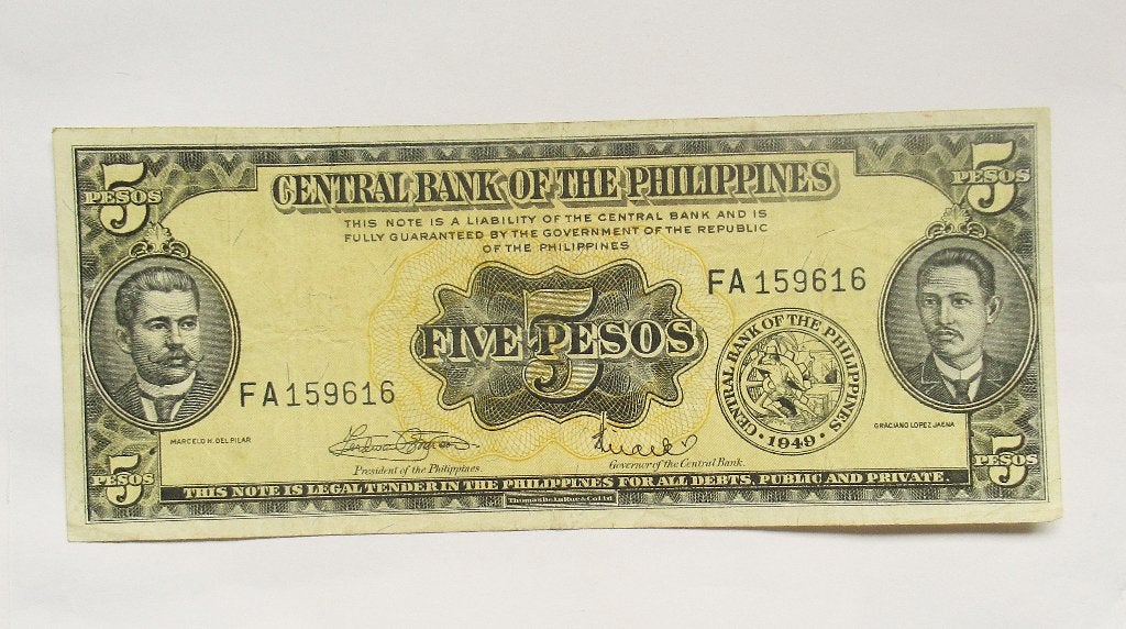 Filipijnen 5 Pesos  1949, Postzegels en Munten, Verzenden