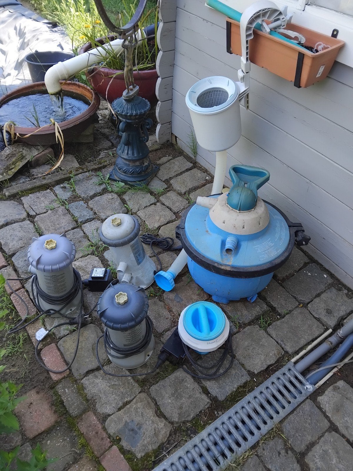 Zandfilter  en skimmer, Tuin en Terras, Zwembad-toebehoren, Ophalen, Gebruikt, Filter