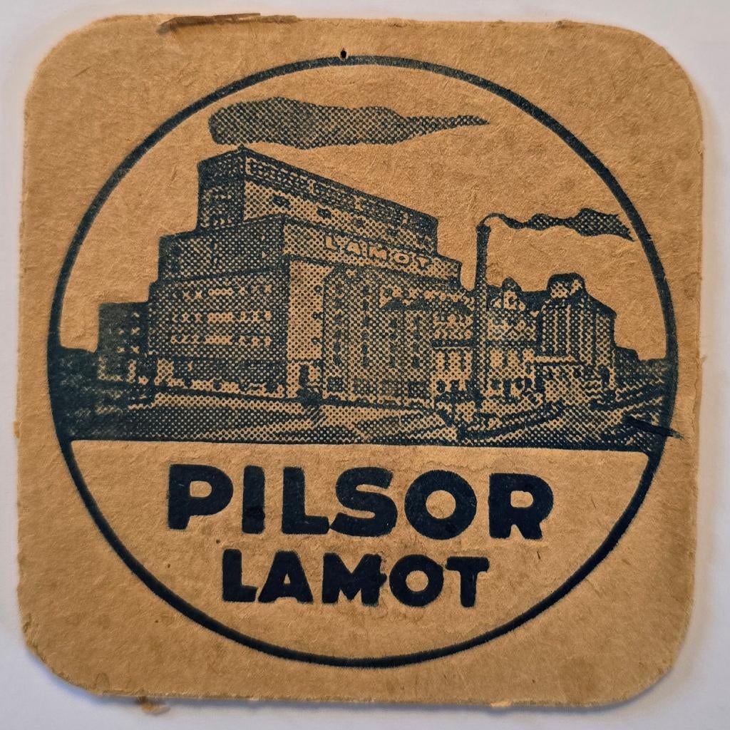 Pilsor Lamot onderzetter Bierviltje Bierdeckel Coaster, Ophalen of Verzenden, Gebruikt, Viltje(s)