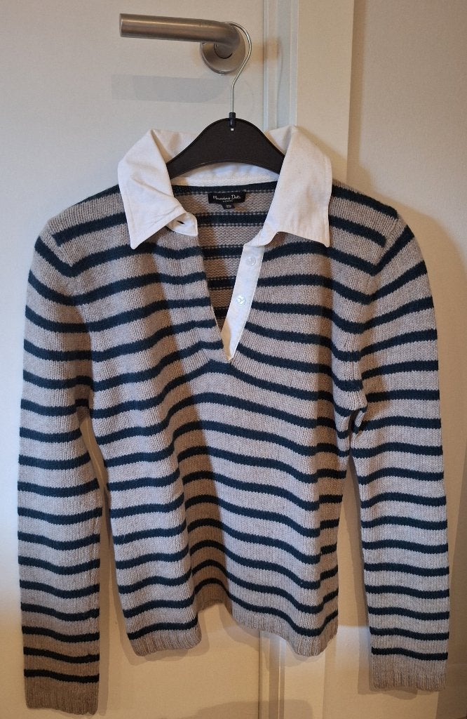 Vintage gestreepte polotrui, merk Massimo Dutti, maat M, Kleding | Dames, Maat 38/40 (M), Massimo Dutti, Meerkleurig, Ophalen of Verzenden