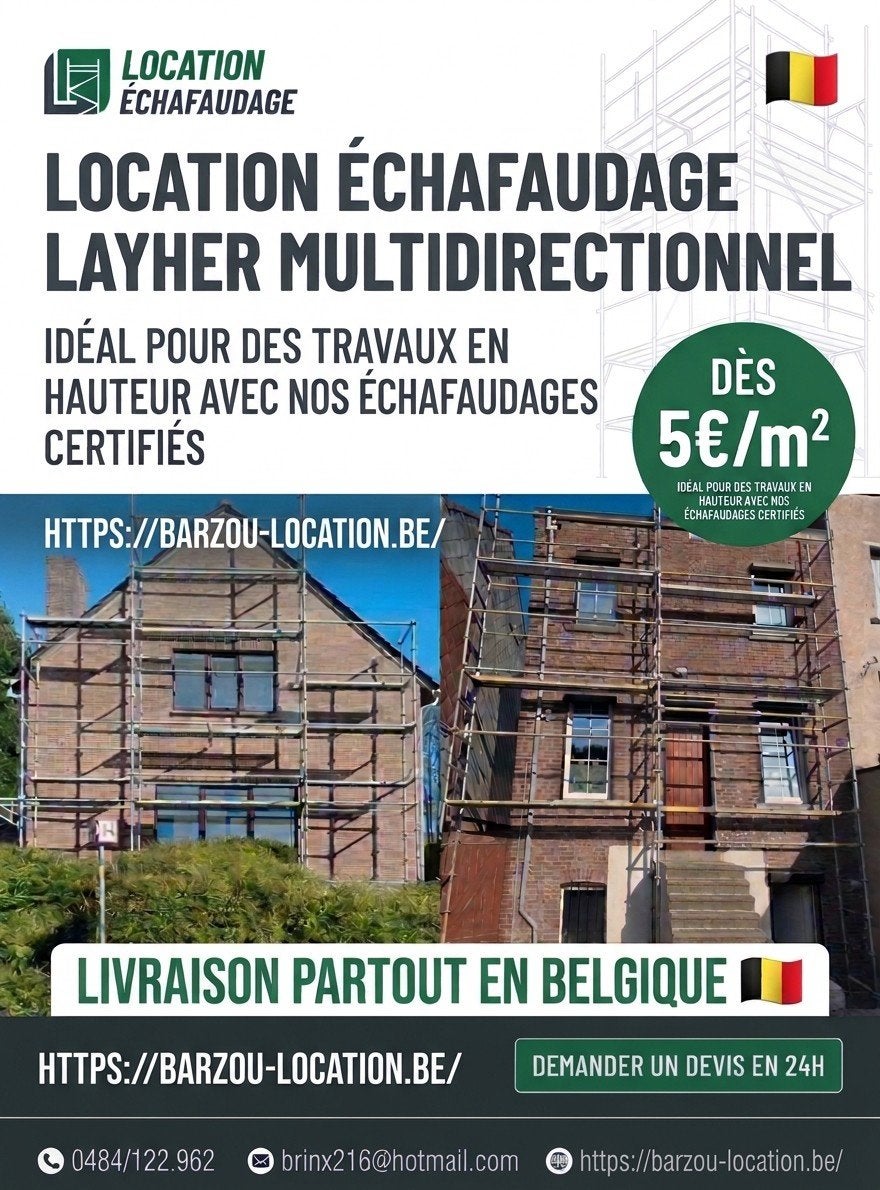 Échafaudage multidirectionnelles à louer, Bricolage & Construction, Enlèvement ou Envoi