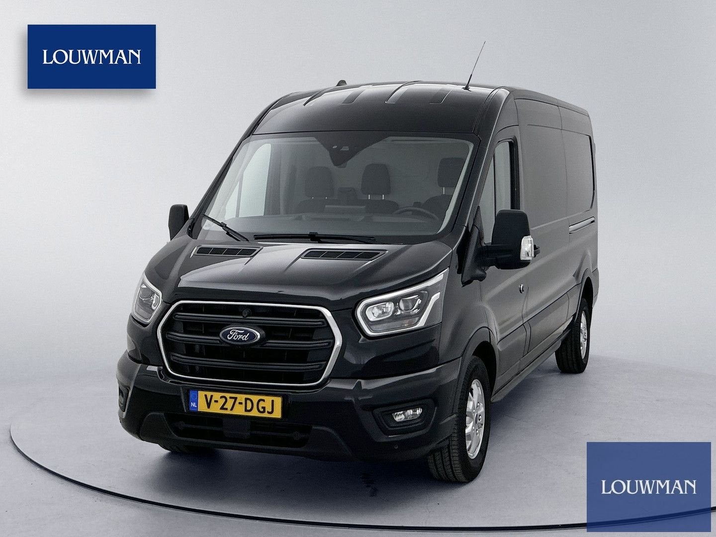 Ford Transit 350 2.0 TDCI L3H2 Limited Schuifdeur L+R 360 c, Auto's, Automaat, 241 g/km, Parkeersensor, Zwart