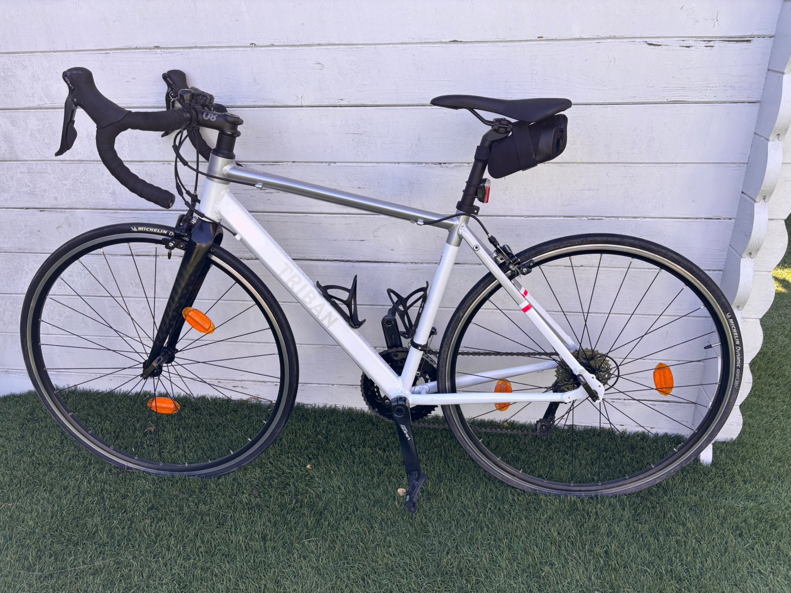 Vélo de route Triban Decatlon blanc pour femme, Enlèvement, Utilisé, Moins de 10 vitesses, Femmes