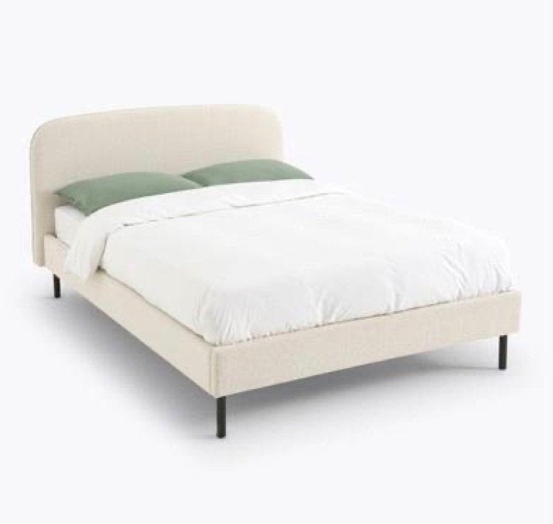 Sommier Cadre de lit La Redoute, Ophalen, Overige materialen, Beige, Tweepersoons