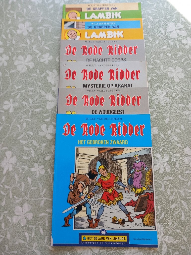 4 x De Rode Ridder + 2 x Lambik Stripboeken, Meerdere stripboeken, Ophalen, Nieuw, Willy vandersteen