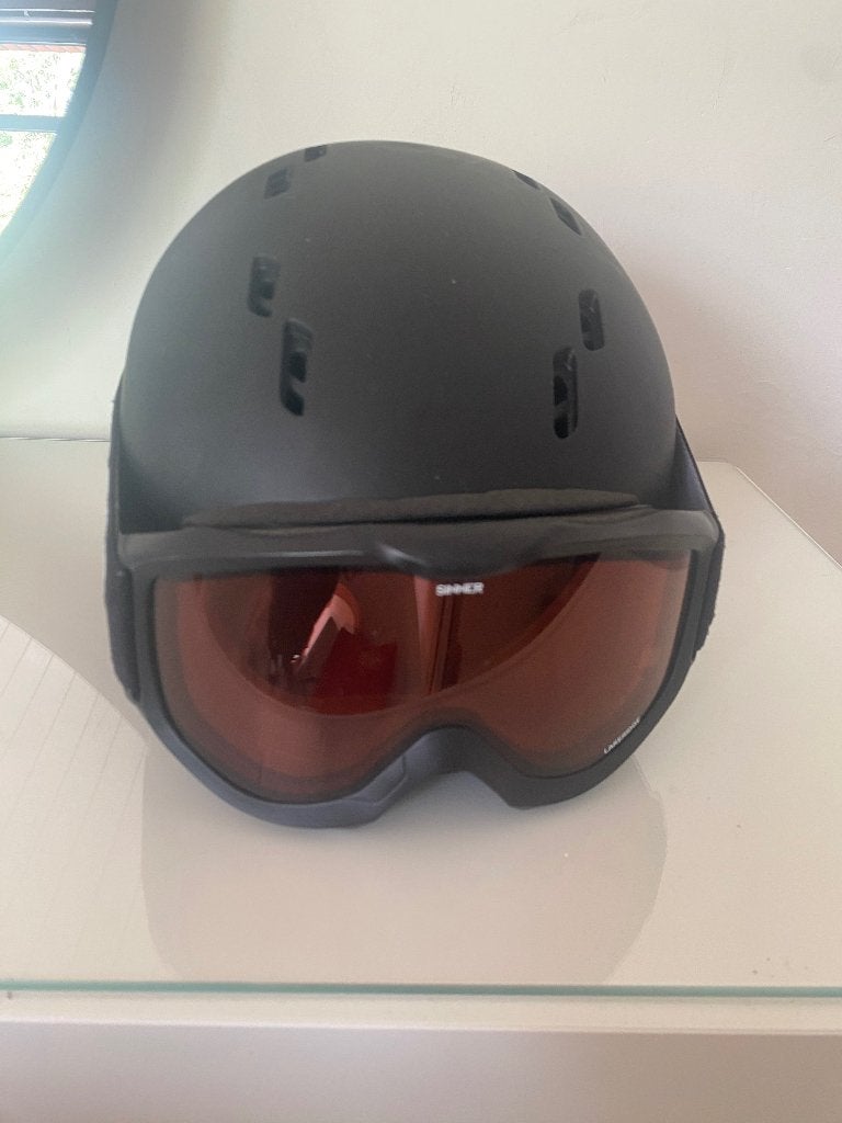 Skihelm met skibril, Overige typen, Zo goed als nieuw, Ski, Ophalen
