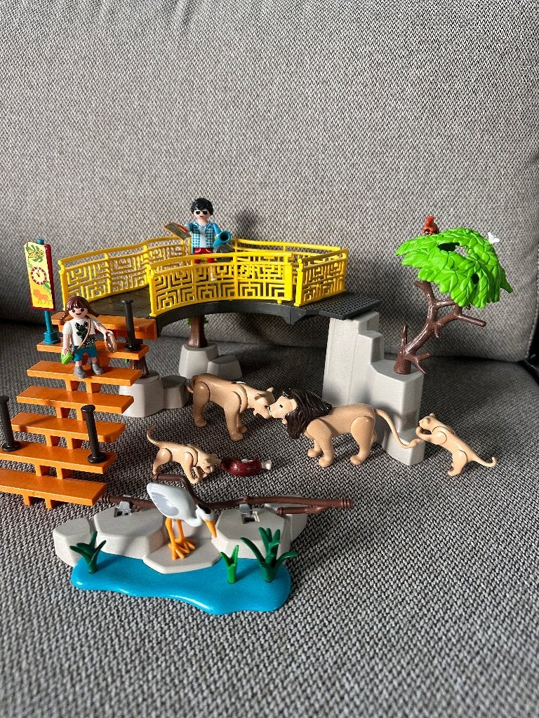 Playmobil 71192 – Leeuwen in het buitenverblijf+ cadeau, Gebruikt, Complete set, Figuren, Family fun