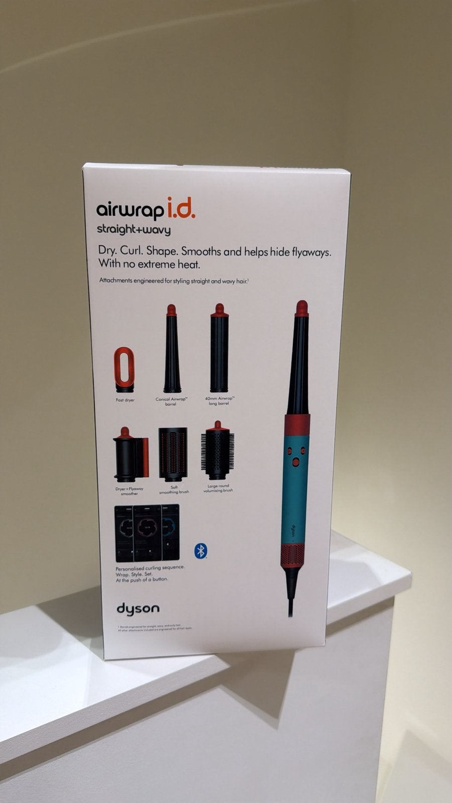 Dyson Airwrap i.d. blauw/rood - Nieuw, Handtassen en Accessoires, Ophalen of Verzenden, Nieuw, Haardroger