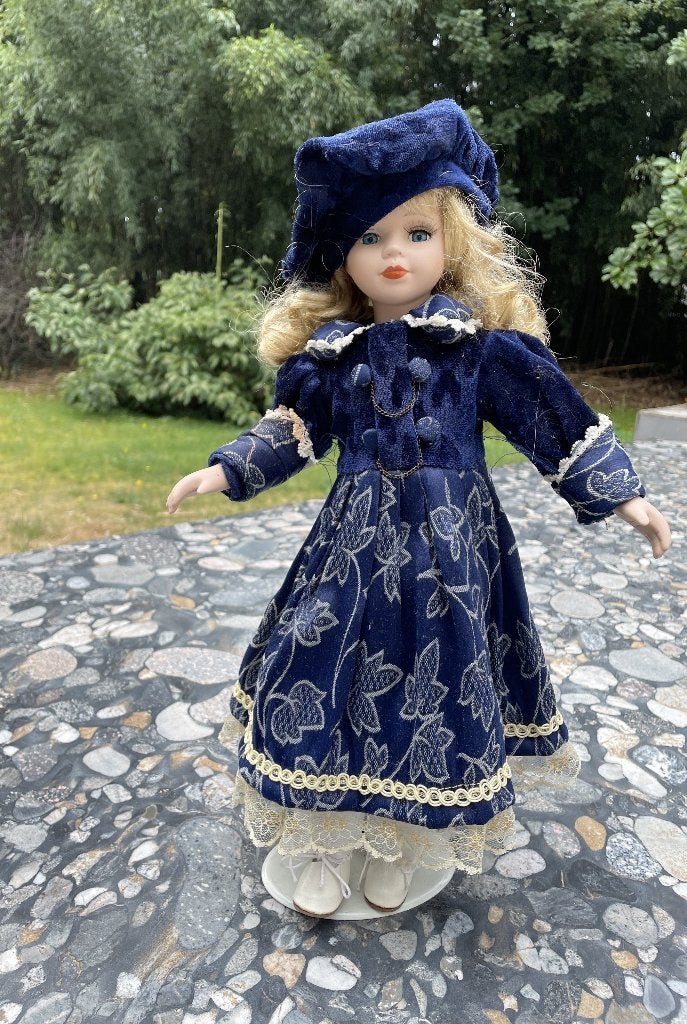 Vintage Porseleinen Pop, Verzamelen, Poppen, Ophalen of Verzenden, Zo goed als nieuw, Pop