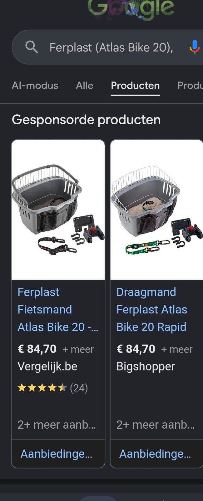 Panier de vélo avant pour chien Ferplast Atlas Bike 20 - Kli, Vélos & Vélomoteurs, Accessoires vélo | Paniers de vélo, Neuf, Panier de vélo