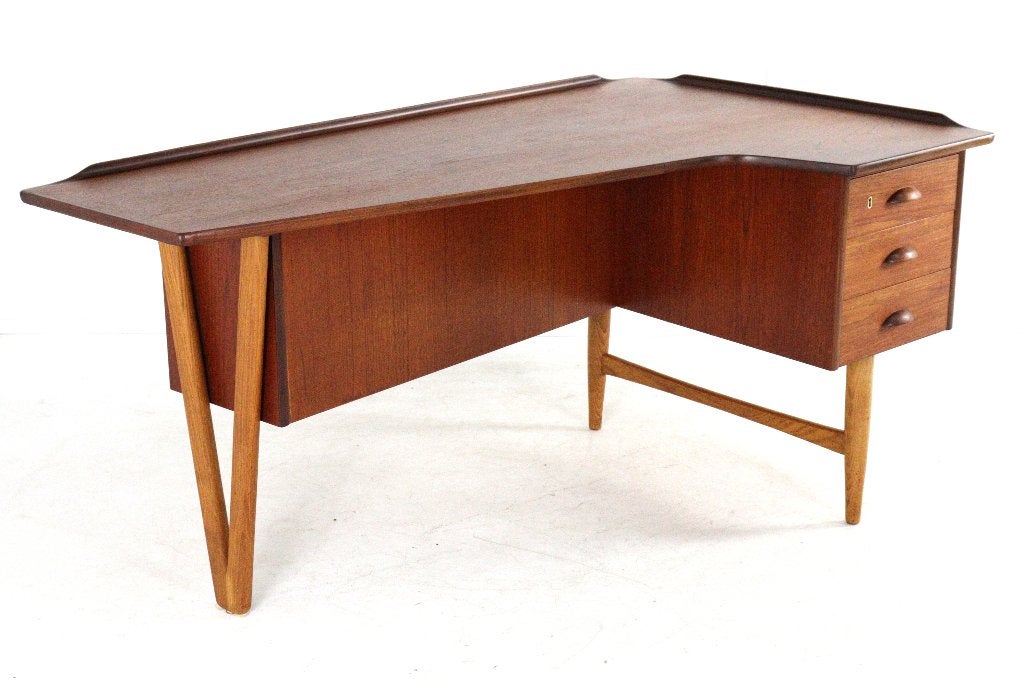 Peter Lovig Nielsen boomerang bureau vintage Deens, Hout, Ophalen of Verzenden, Zo goed als nieuw, Overige typen