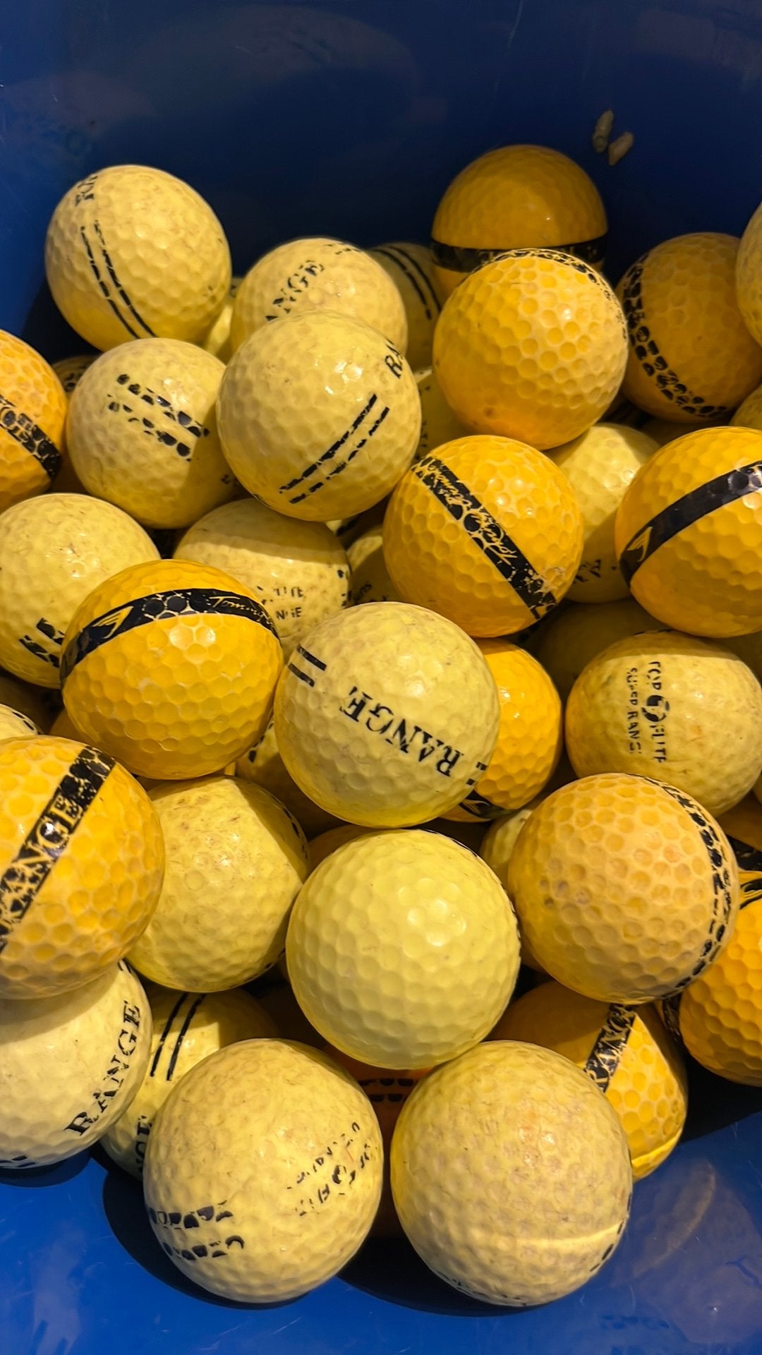 Lot de balles de golf jaunes, Sports & Fitness, Enlèvement, Utilisé, Balle(s), Autres marques