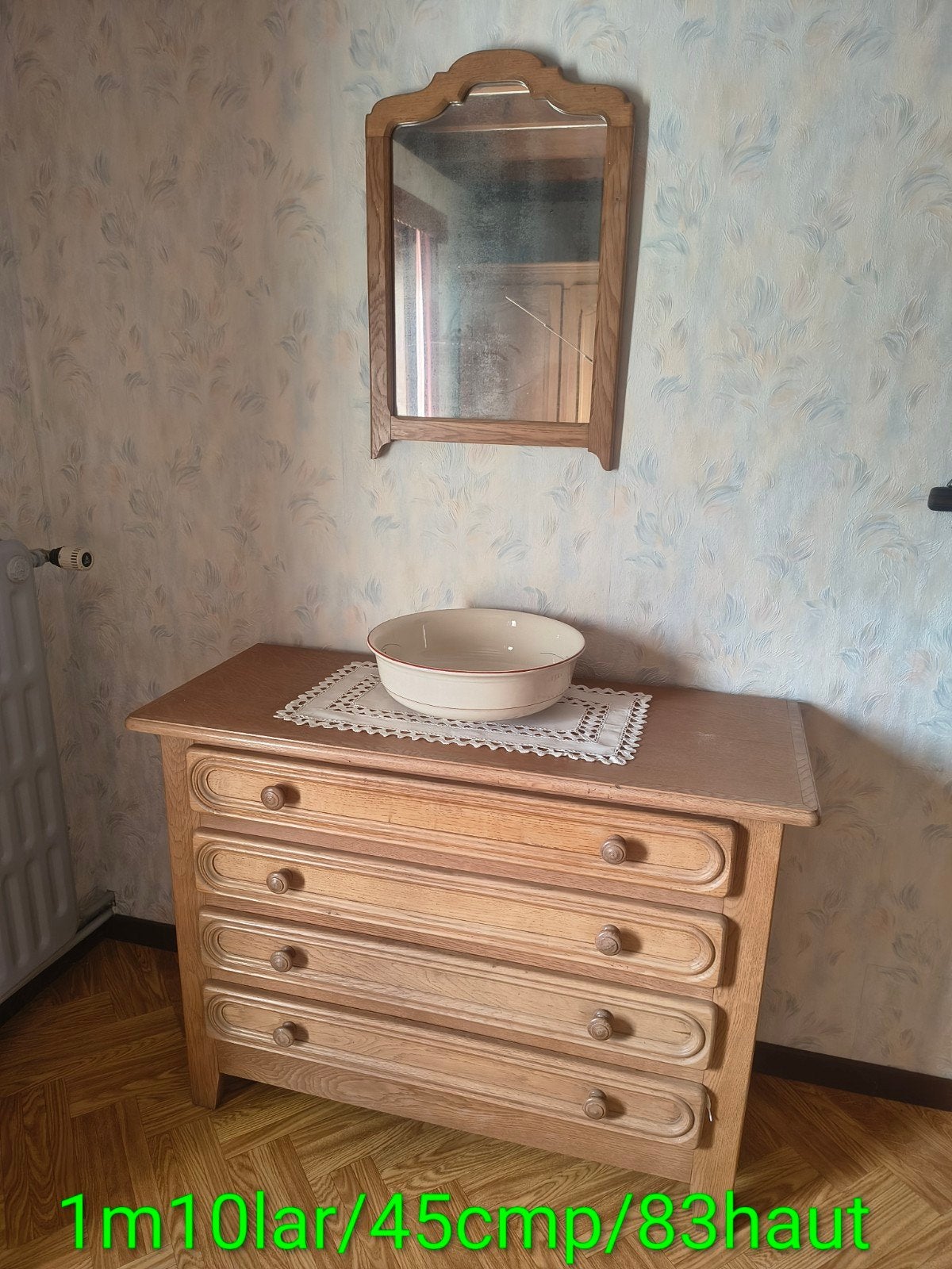 Massief eiken deur en slaapkamer, Ophalen