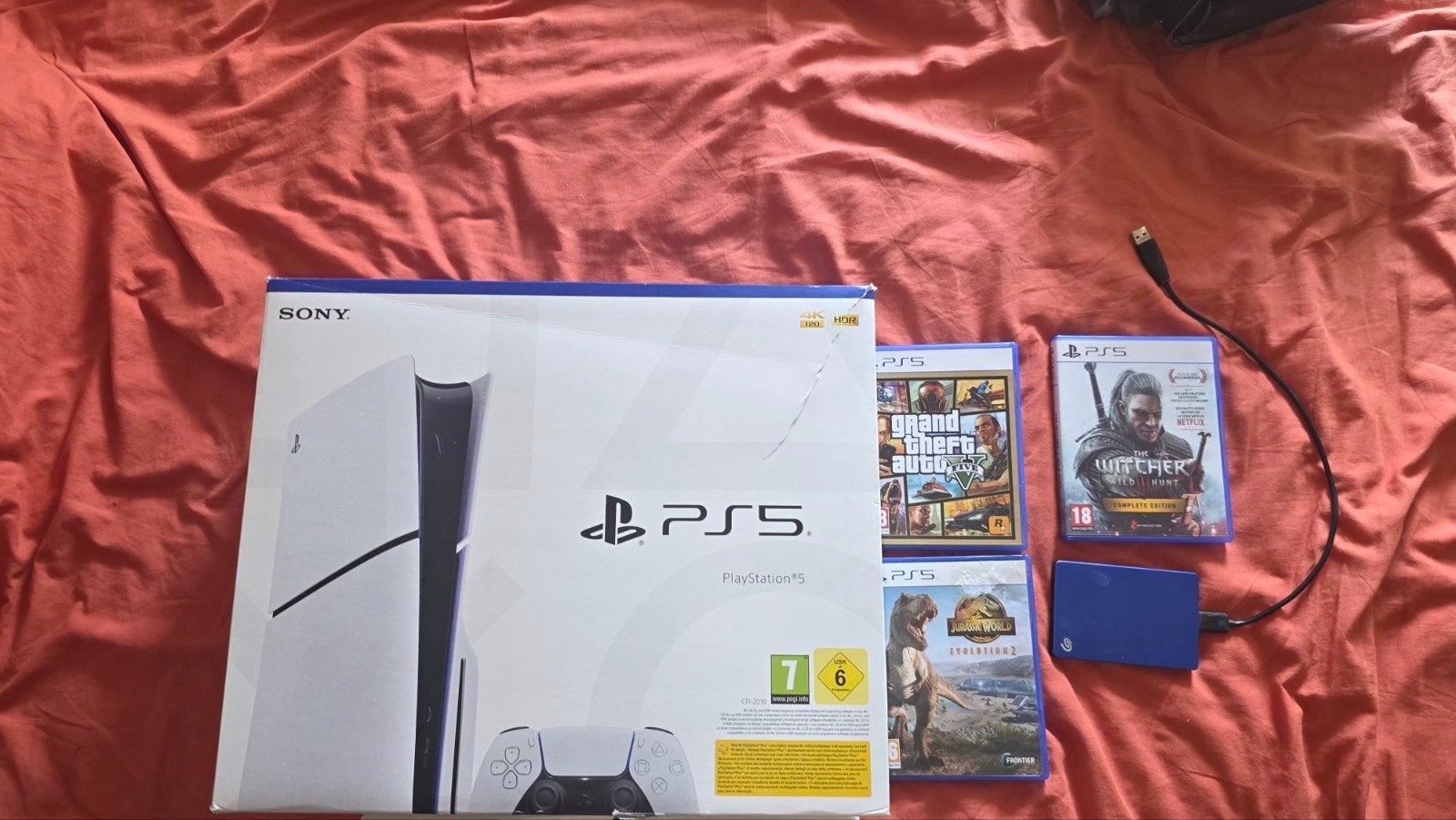 Pack PS5 Slim Édition Disque (1To) + 3 Jeux PS5, Enlèvement, Comme neuf, Playstation 5