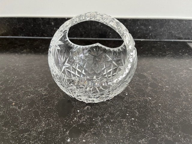 Boho kristallen mand met handvat, Antiek en Kunst, Ophalen of Verzenden