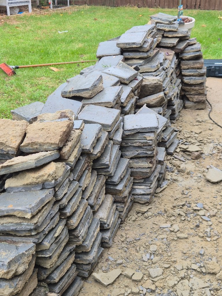 Natuursteen, Tuiles de terrasse, Utilisé, 10 m²² ou plus, Enlèvement