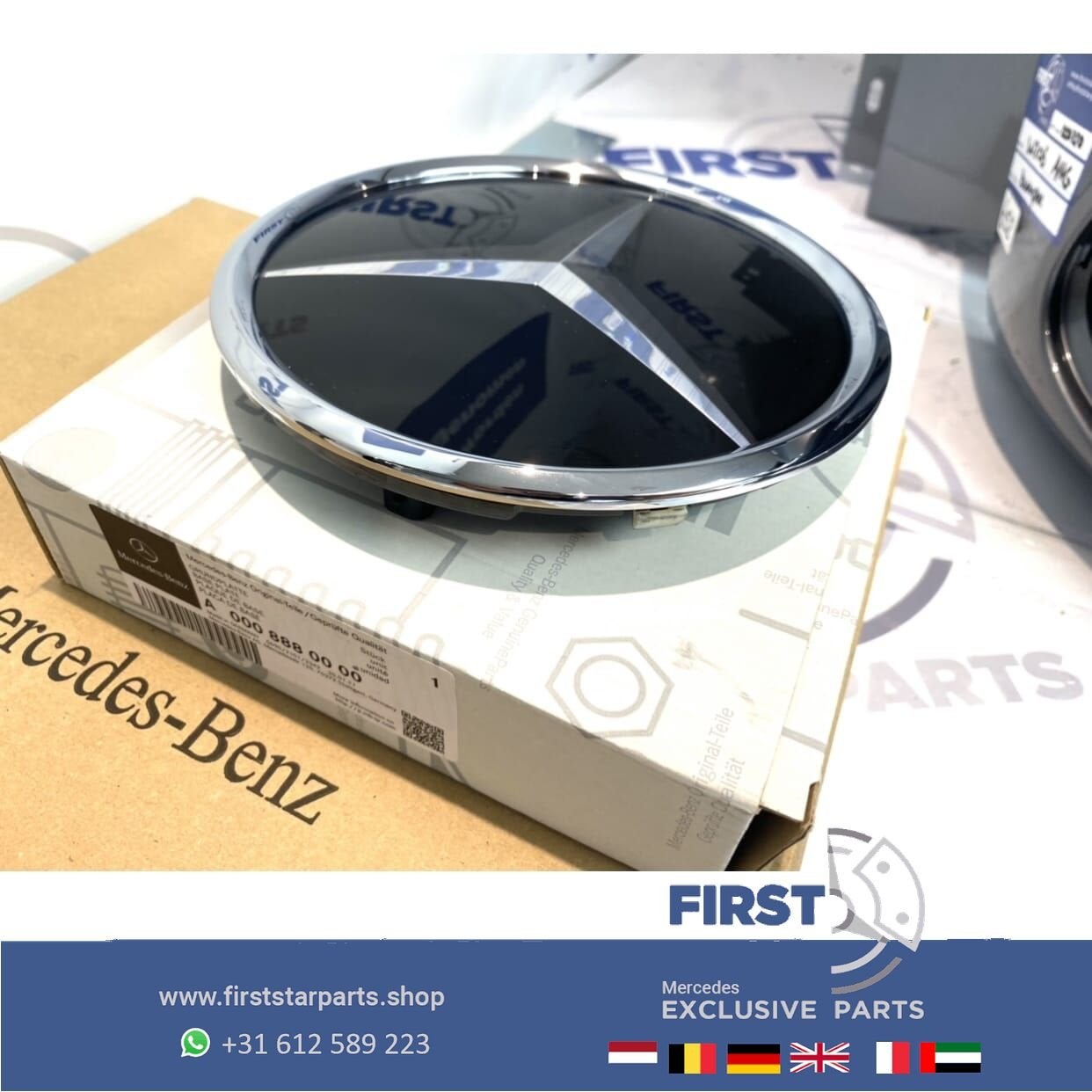 A0008880000 Mercedes AMG STER LOGO GLAS W176 W205 W117 W213, Utilisé, -, -, Enlèvement ou Envoi